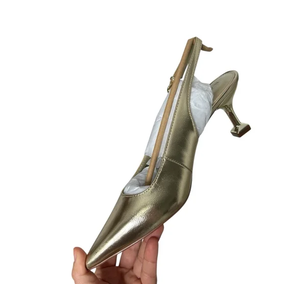 Katy Perry Women's The Oceanview Sling Back Pumps in Metallic Champagne Size 8.5 - Picture 6 of 8